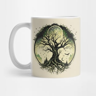 Tree of Life Under the Moon Connection, Life, Magic, Mystery Mug